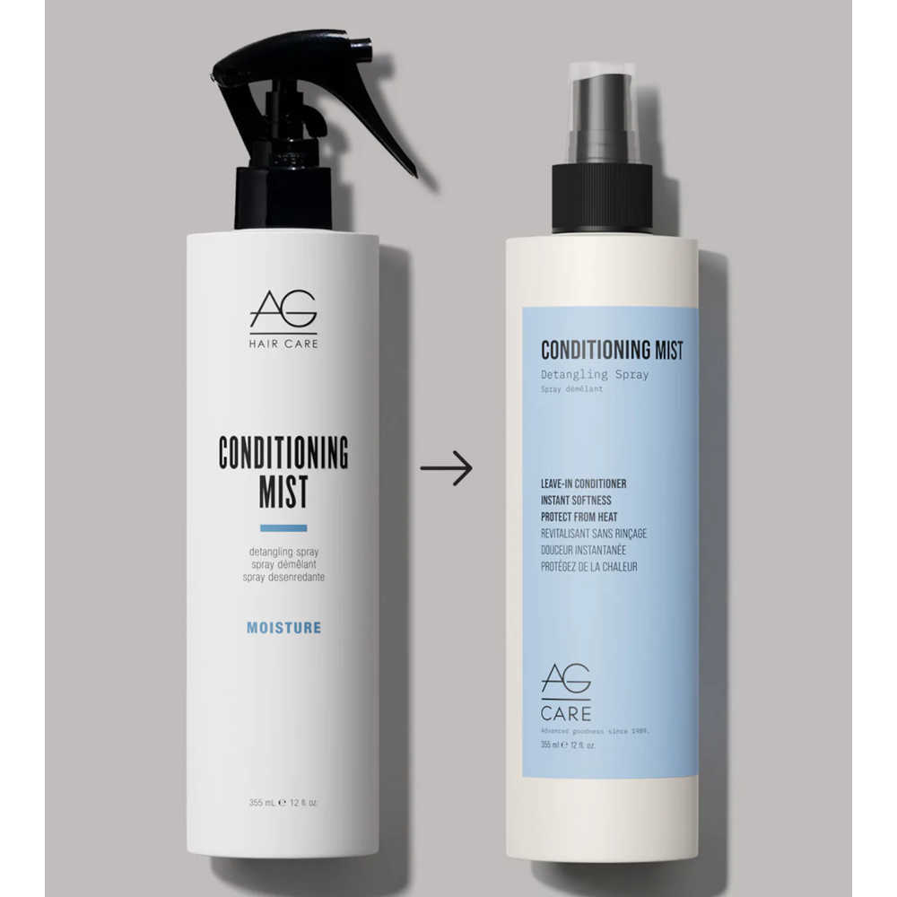 AG Conditioning Mist Detangling Spray 355 mL - Leave-In-Conditioner For Softening & Detangling Hair + Heat Protection