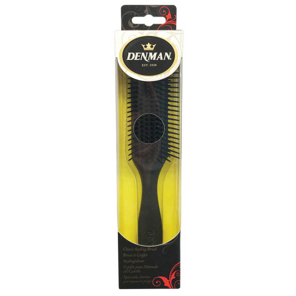 Denman Original 7 Row Brush - All Black - DE-3MC