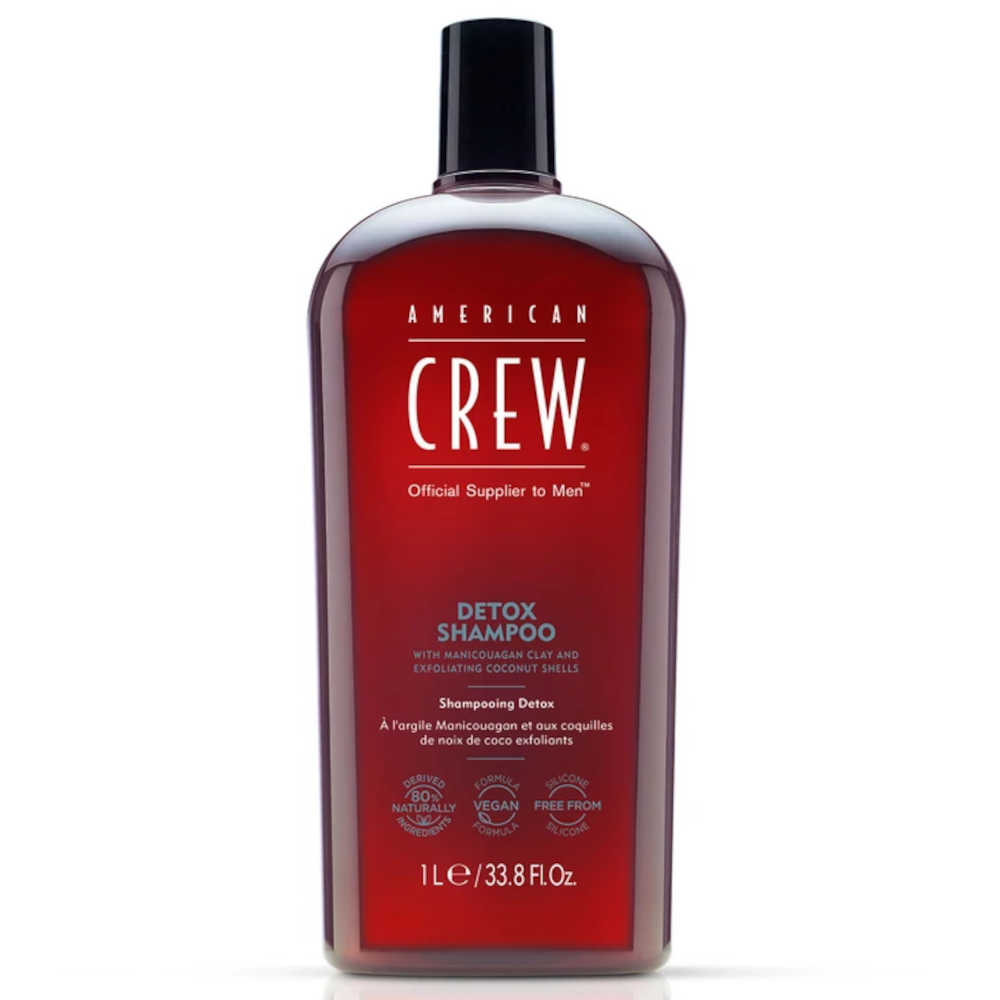 American Crew Detox Shampoo - With Manicouagan Clay & Exfoliating Coconut Shell Beads - 1 L