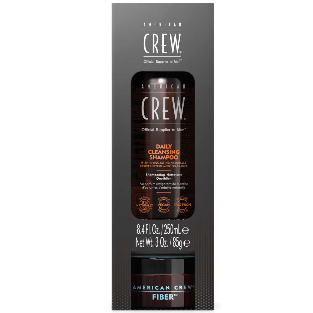 American Crew Fiber & Daily Cleansing Shampoo - Men's Grooming Gift Set