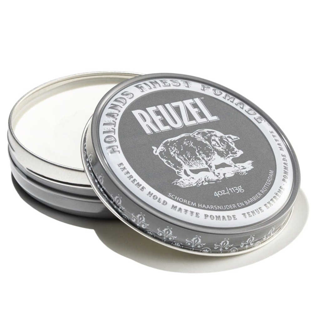 Reuzel Extreme Hold Matte Pomade 113 g (4 oz.) - Extreme Hold With No Shine Finish - Best For Fine To Thick Hair