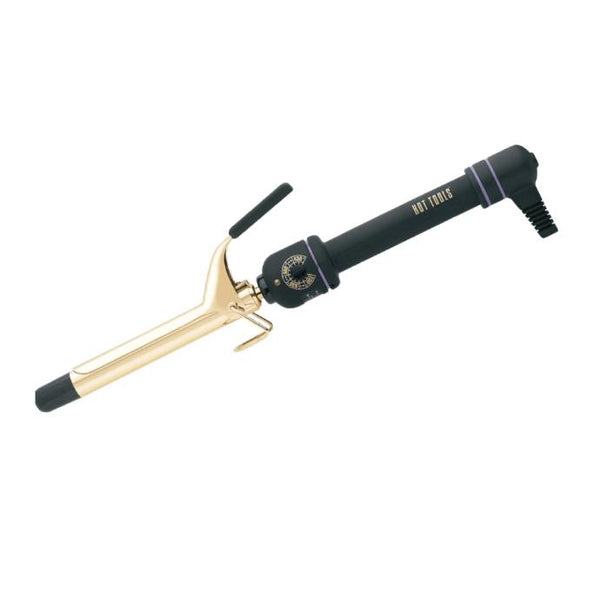 Curling iron top spring with rollerball