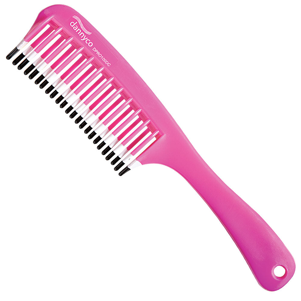 Dannyco Large Detangling Comb - Pink - DPRO100DC