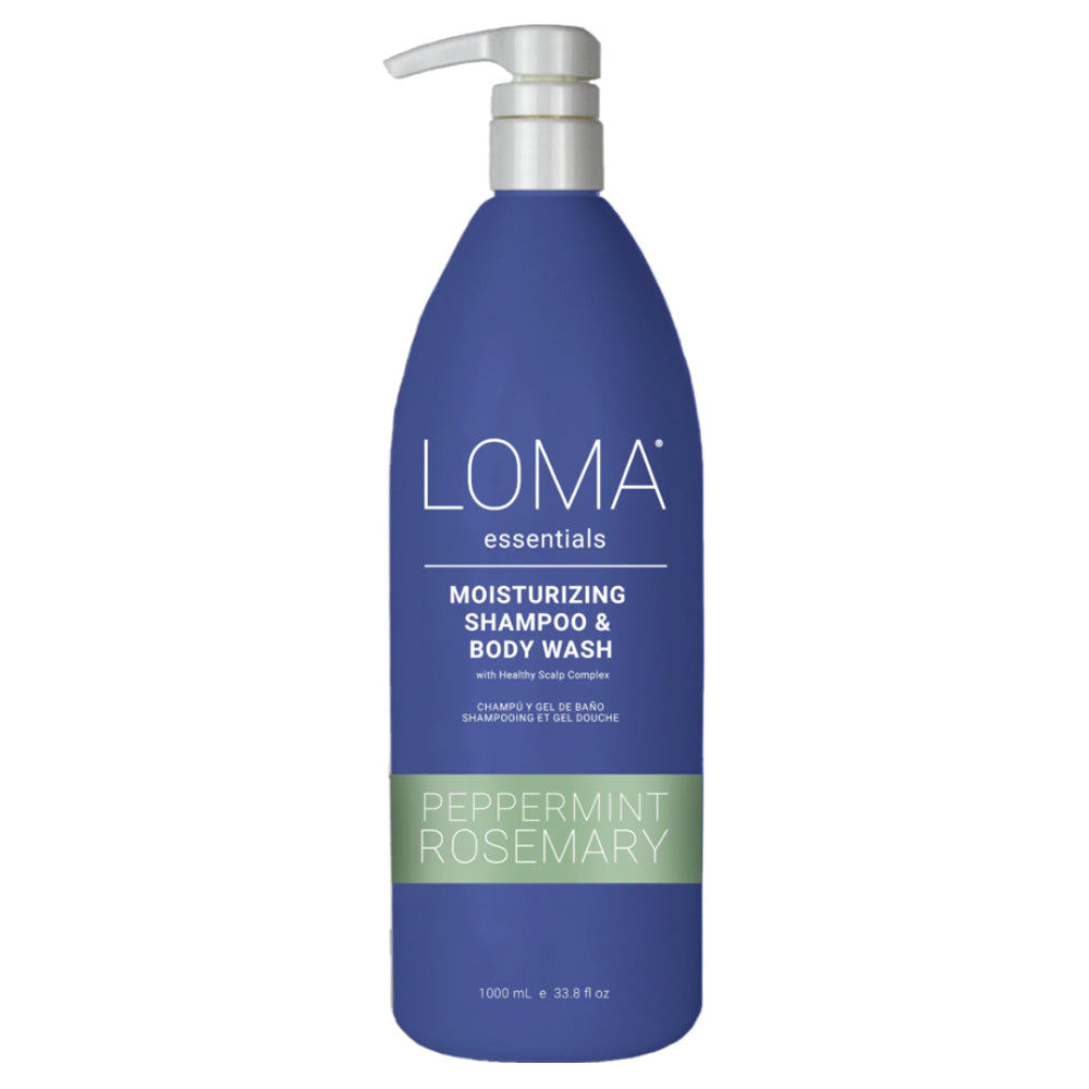 Loma Essentials Moisturizing Shampoo & Body Wash 1000 mL - Cleanse, Invigorate & Nourish your Scalp, Hair & Skin