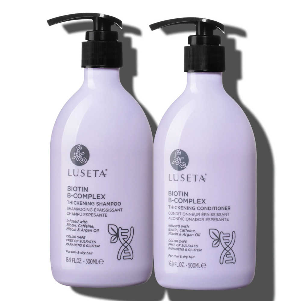 Luseta Biotin B-Complex Thickening Shampoo & Conditioner Set - 500 mL - For Thin & Dry Hair