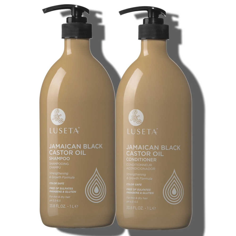 Luseta Jamaican Black Castor Oil Shampoo & Conditioner Set - 1 L - For Thin & Dry Hair