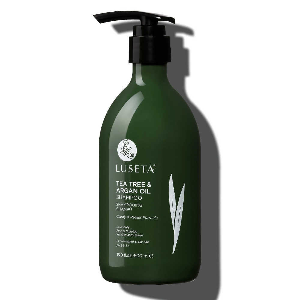 Luseta Tea Tree & Argan Oil Shampoo 500 mL - For Damaged & Oily Hair