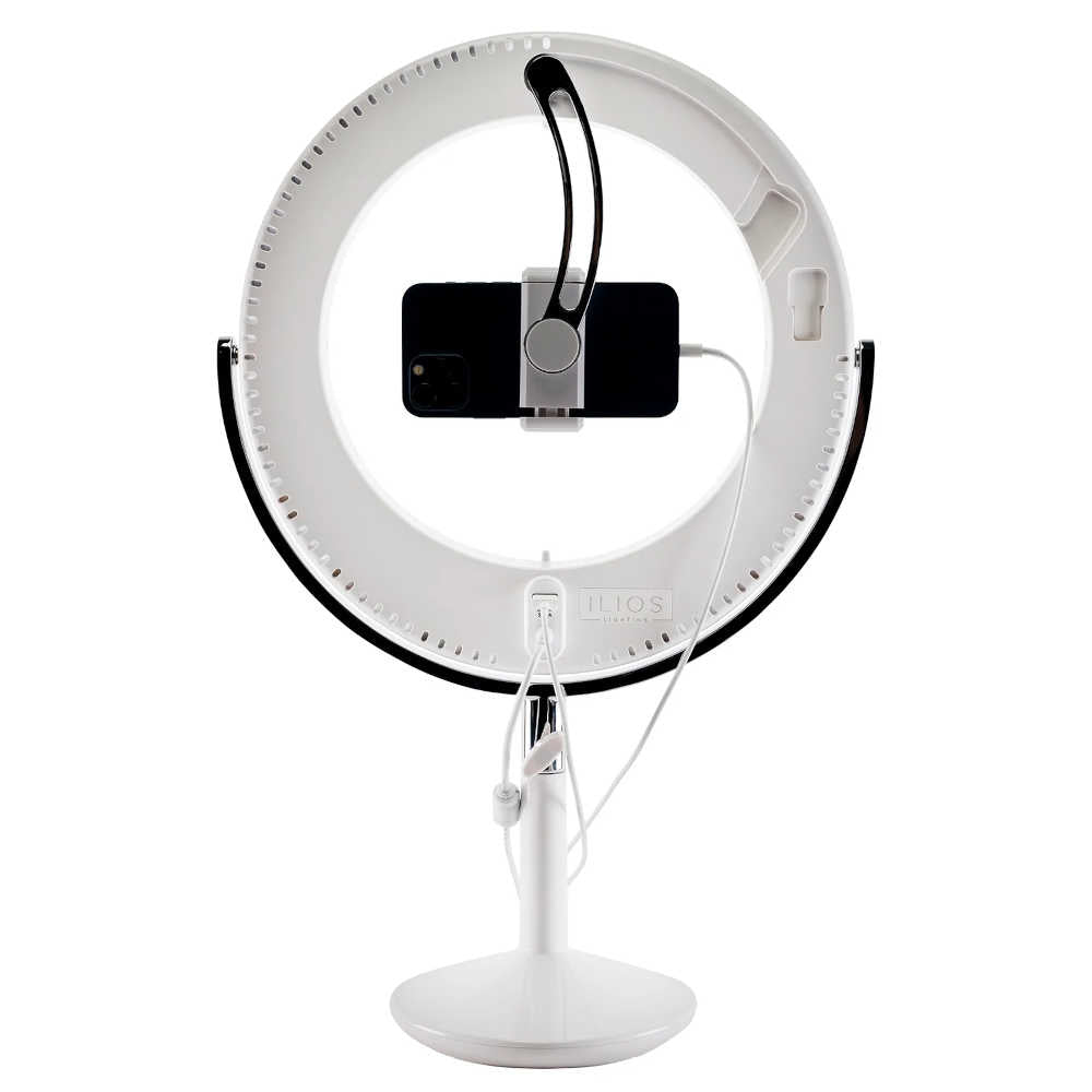 Illios Makeup Mirror & Ring Light - Kim Kardashian's Best - Beauty Ring By Ilios Lighting - Ideal for Makeup Artists, Content Creators, Vloggers & Beauty Lovers