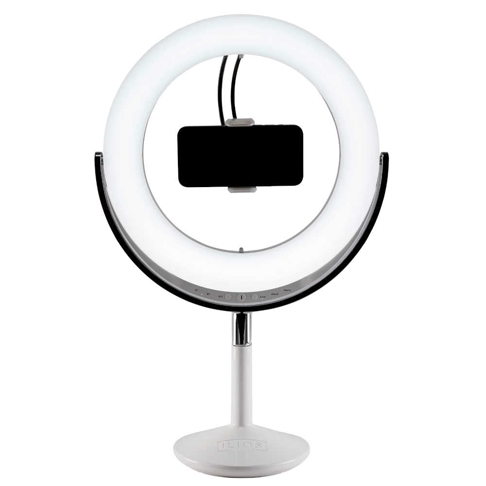 Illios Makeup Mirror & Ring Light - Kim Kardashian's Best - Beauty Ring By Ilios Lighting - Ideal for Makeup Artists, Content Creators, Vloggers & Beauty Lovers
