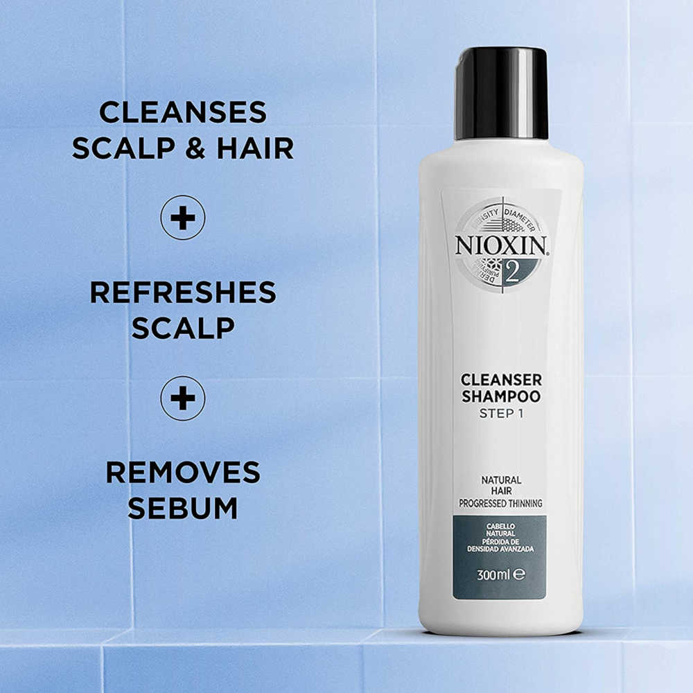 Nioxin System #2 Cleanser Shampoo & Revitalizing Conditioner Duo Set - 300 mL - For Thinning Hair