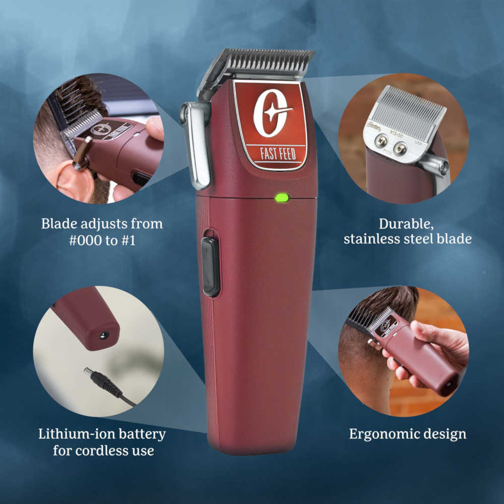 Cordless Oster Fast Feed Clipper - Powerful Motor - With Adjustable Lever