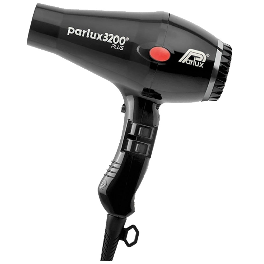 Parlux 3200 PLUS Hairdryer - Black - Extra Powerful Airflow - Made in Italy