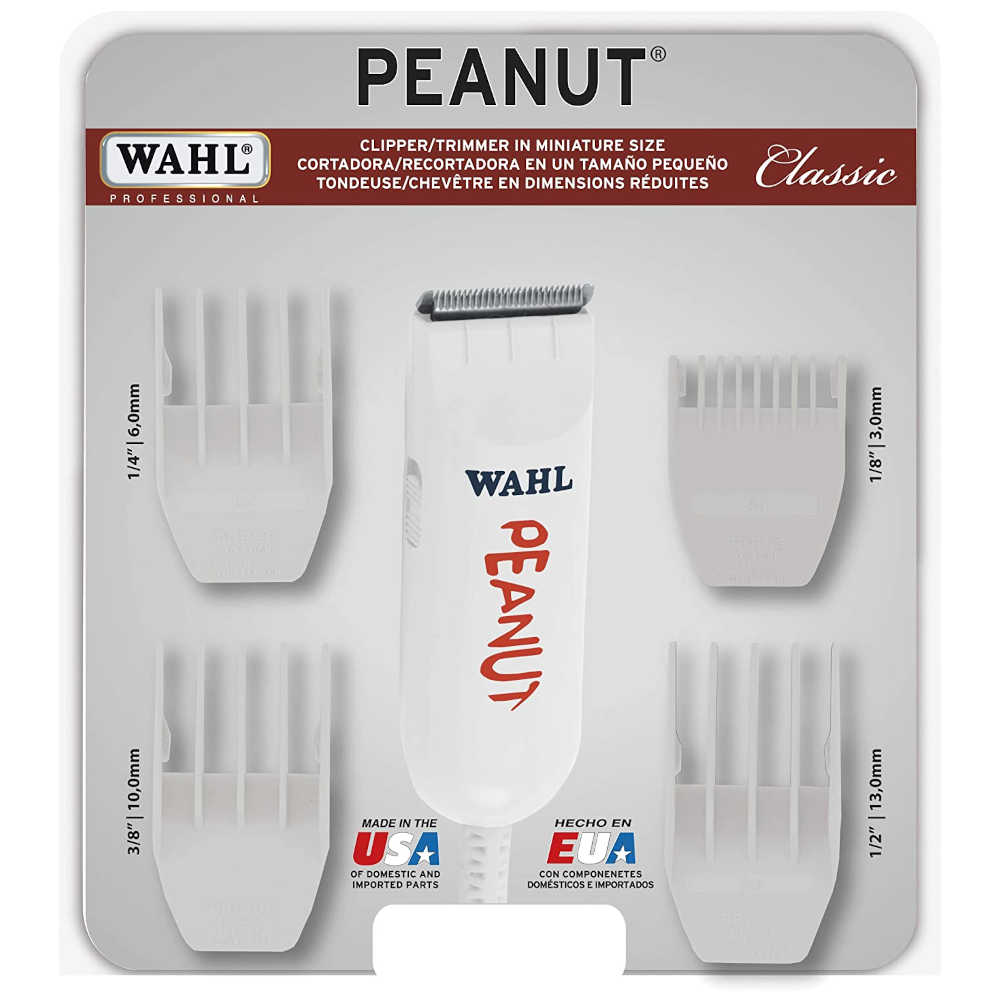 Wahl Peanut Hair Clippers and Beard Trimmer - White Miniature Size #56344