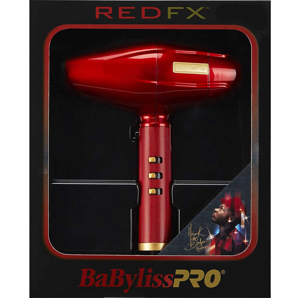 BaBylissPRO RedFX High-Performance Turbo Hairdryer - FXBDR1C - Limited Edition Influencer Series Collection - Made In Italy