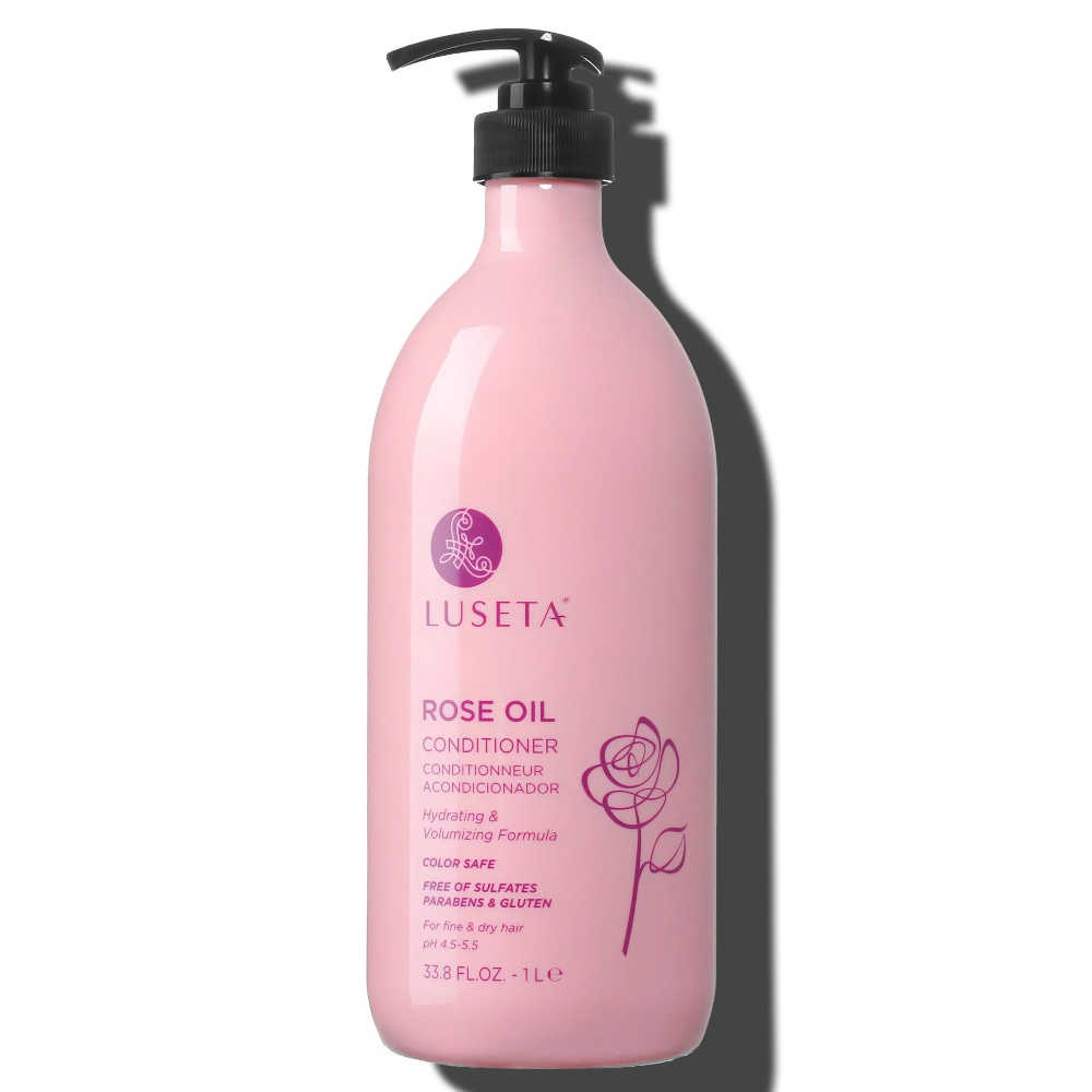 Luseta Rose Oil Shampoo 1 L - Hydrating & Volumizing - For Fine & Dry Hair