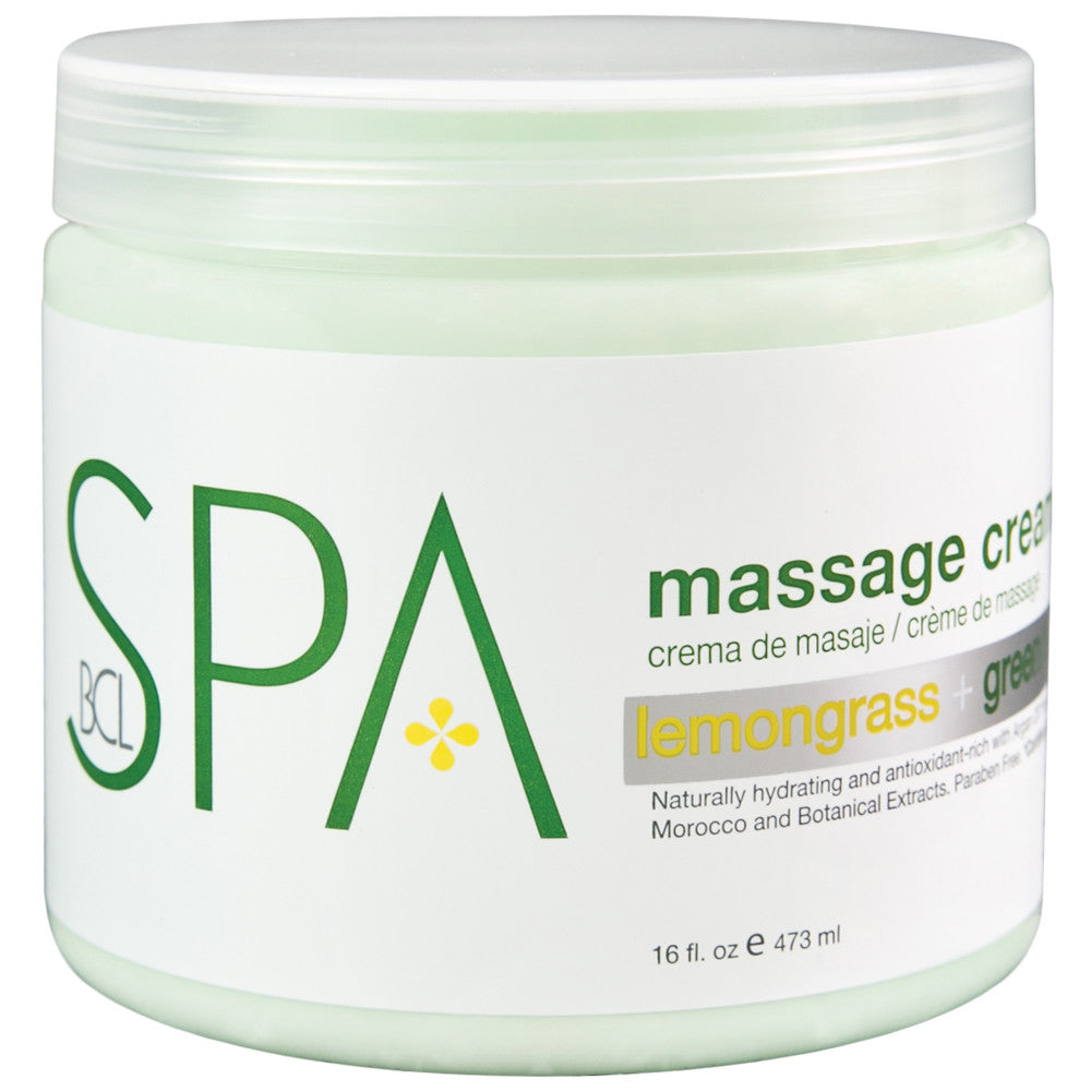BCL SPA Massage Cream - Lemongrass & Green Tea - 473 mL