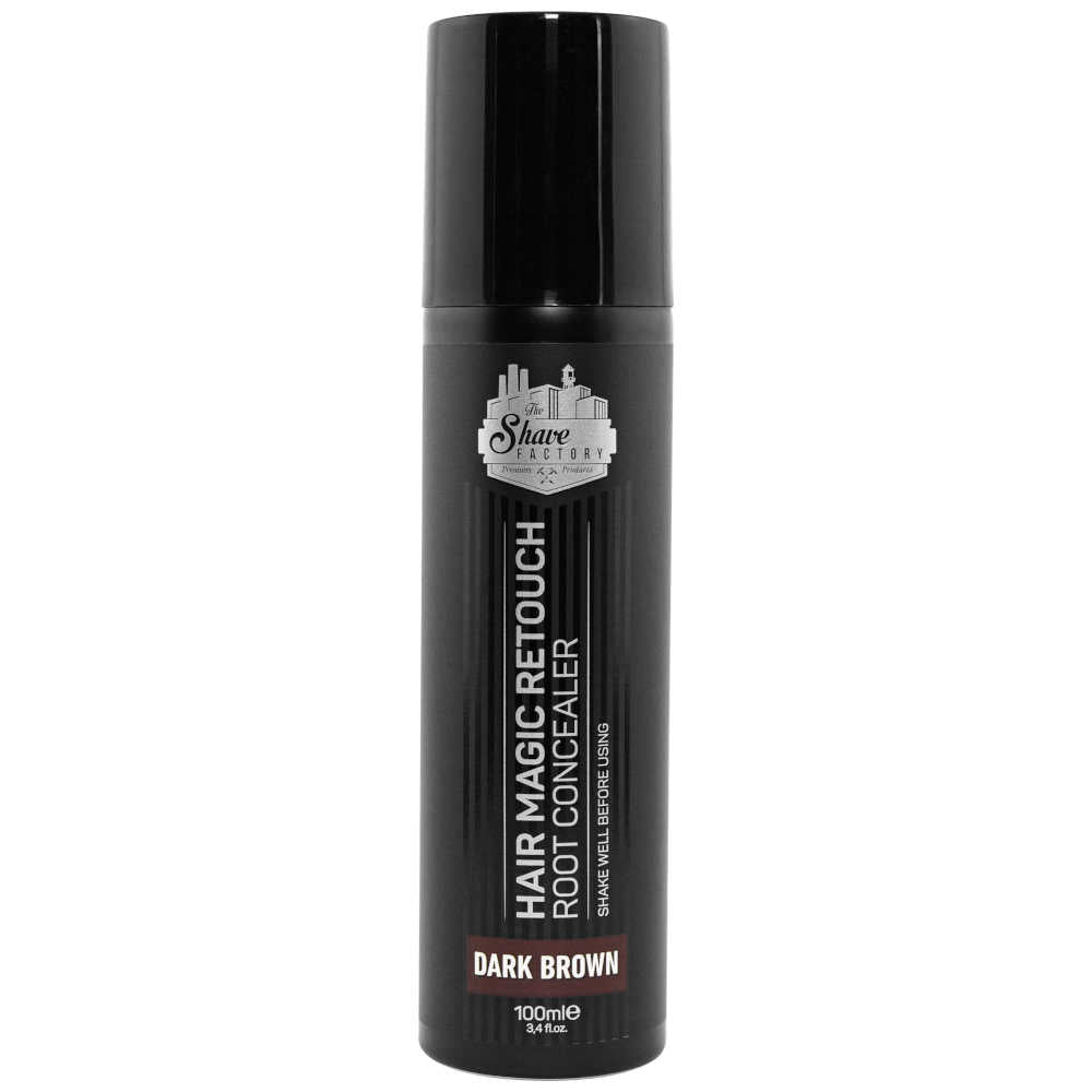 The Shave Factory Hair Magic Retouch - Root Concealer Spray - Dark Brown - 100 mL (3.4 oz.)