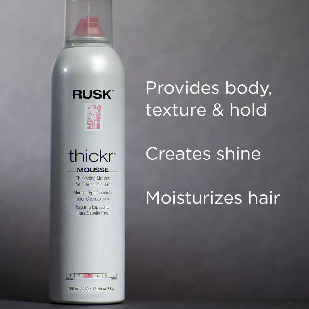 Rusk Thickr Mousse Designer Collection - 250 mL (8.8 oz.) - For Fine or Thin Hair