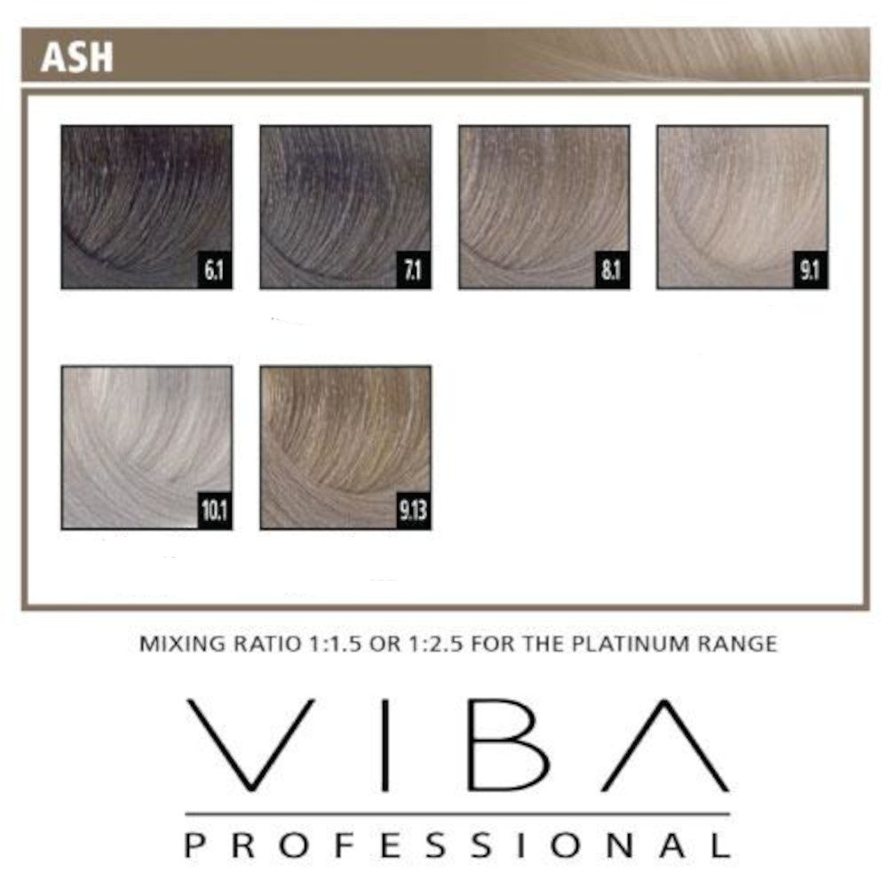 Viba Professional Permanent Hair Colour - Ash Series - Low Ammonia