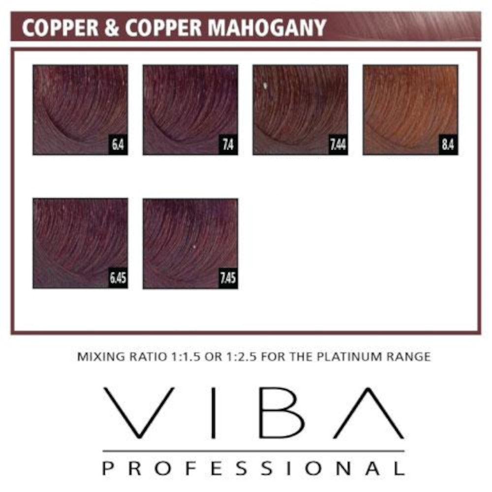 Viba Professional Permanent Hair Colour - Copper & Copper Mahogany Series - Low Ammonia - Made in Italy
