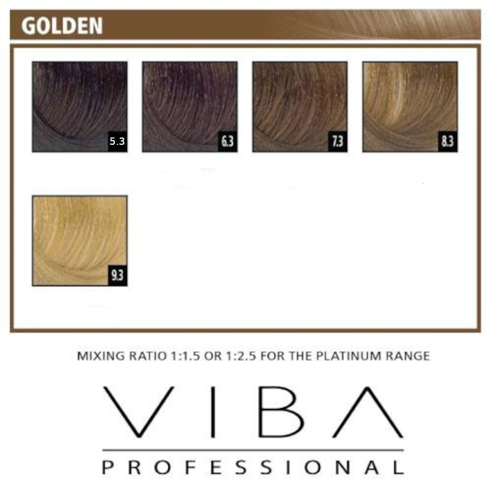 Viba Professional Permanent Hair Colour - Golden Series - Low Ammonia - Made in Italy