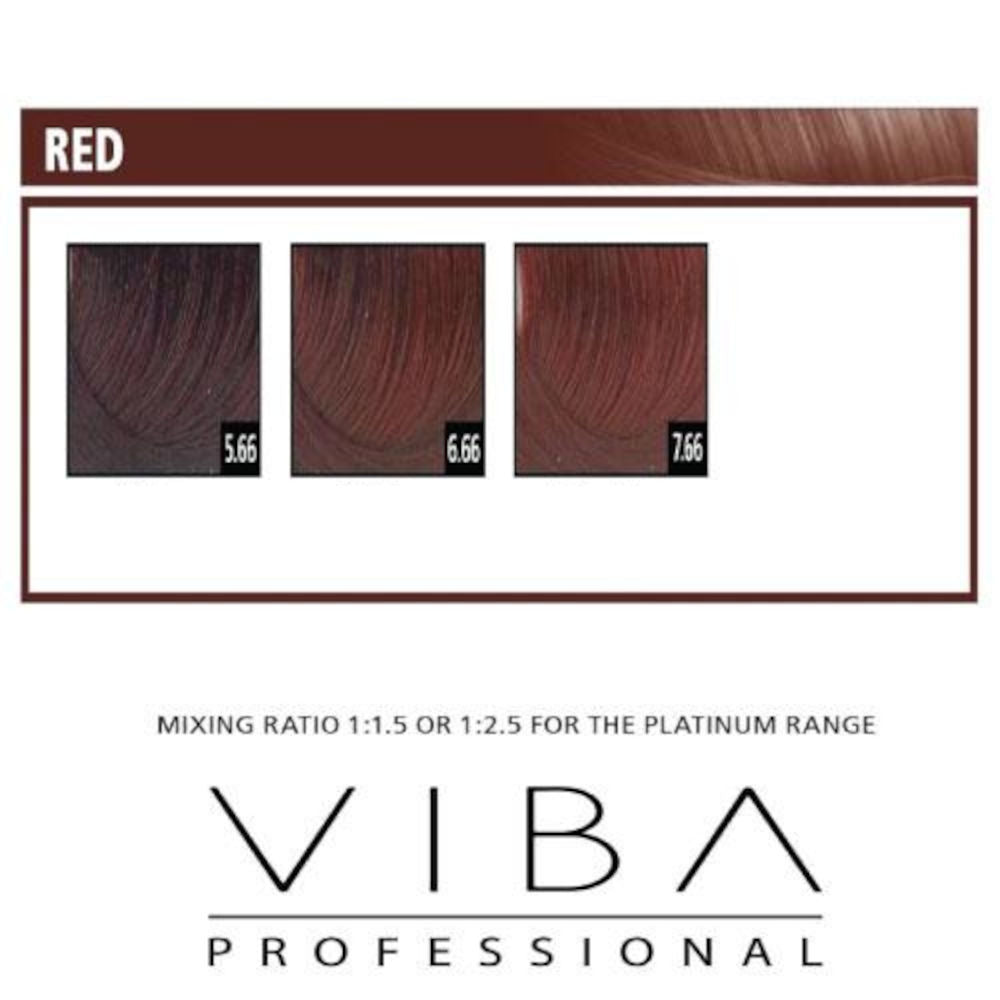 Viba Professional Permanent Hair Colour - Red Series - Low Ammonia - Made in Italy