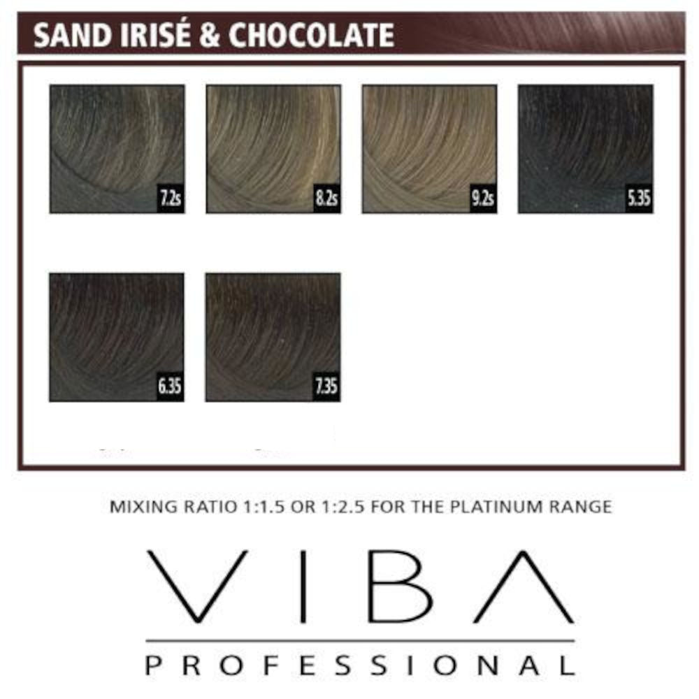 Viba Professional Permanent Hair Colour - Sand Irise & Chocolate Series - Low Ammonia - Made in Italy