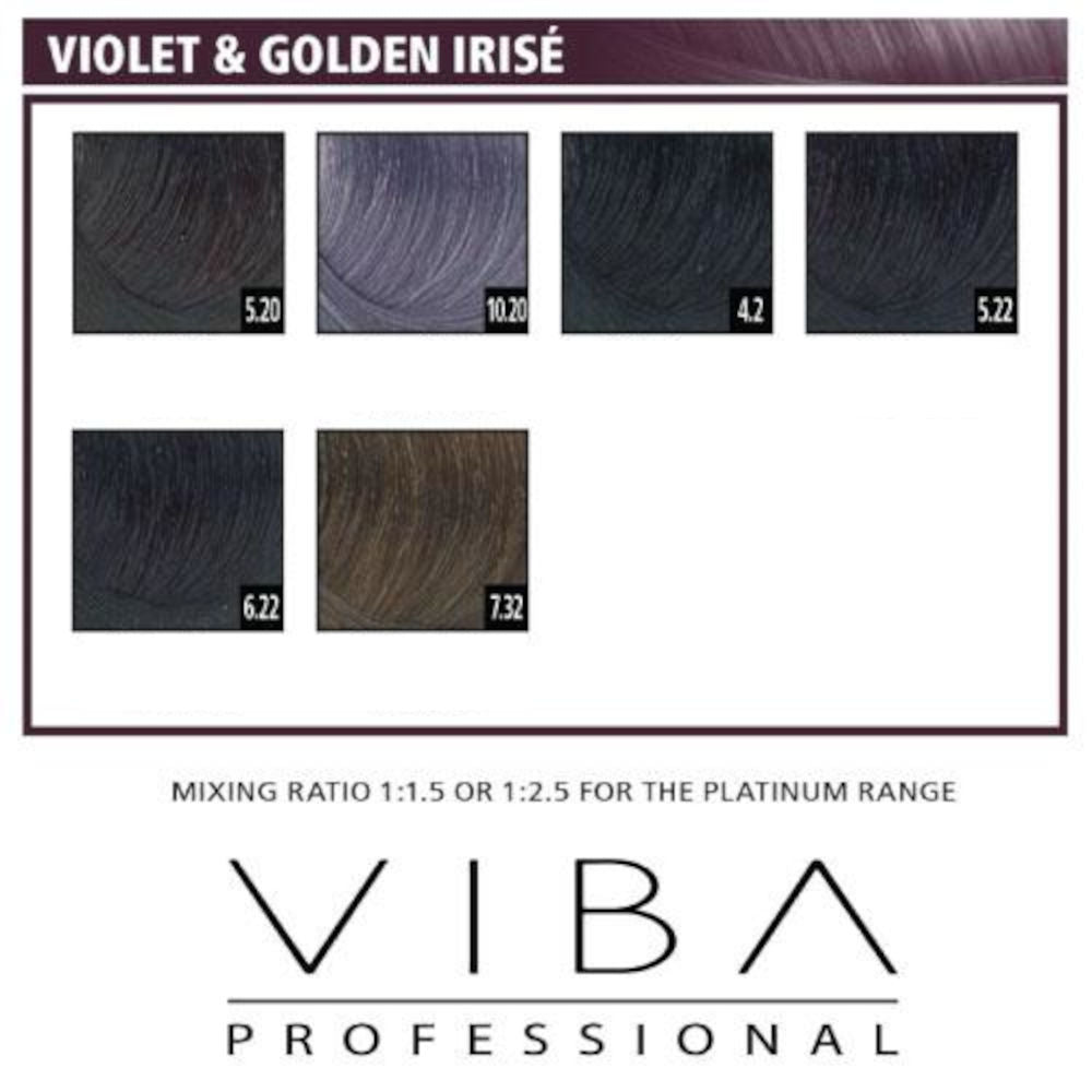 Viba Professional Permanent Hair Colour - Violet & Golden Irise  Series - Low Ammonia - Made in Italy