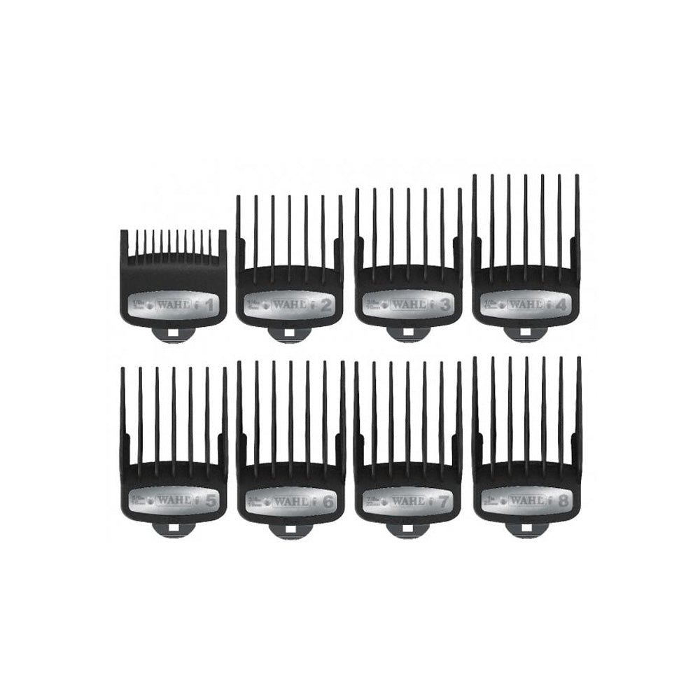 Wahl Premium Cutting Guide Combs 8 Pack with Organizer
