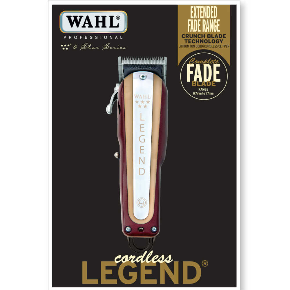 Wahl Clippers - 5 Star Cordless Legend Hair Clippers #56422 - With Wedge Blade For Better Fade Capabilities