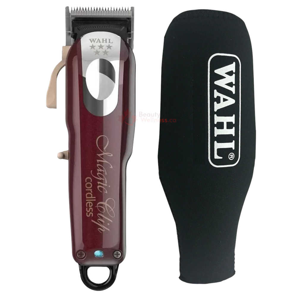 Wahl Clippers - Men's Grooming Kit Wahl Magic Clip Hair Clippers with Bonus Clipper Cozy - Professional 5 Star Magic Clip with Protective Neoprene Case For Travel - #56390 & #56763