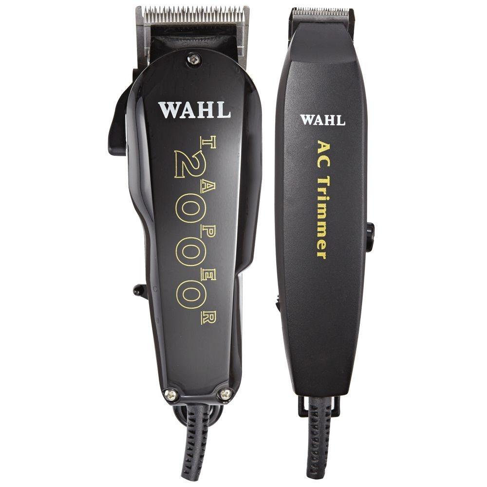 Wahl Clippers and Beard Trimmer Essentials Combo #8329 - Featuring Taper 2000 Clipper and AC Trimmer in Black and Gold