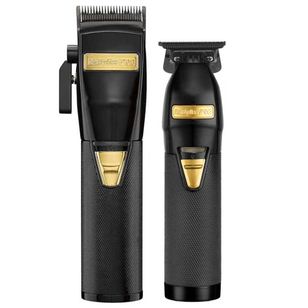 Grooming Kit: BaBylissPRO BlackFX Lithium Hair Clipper & Skeleton Beard Trimmer  (FX870BN & FX787BN) - Barber Duo Set