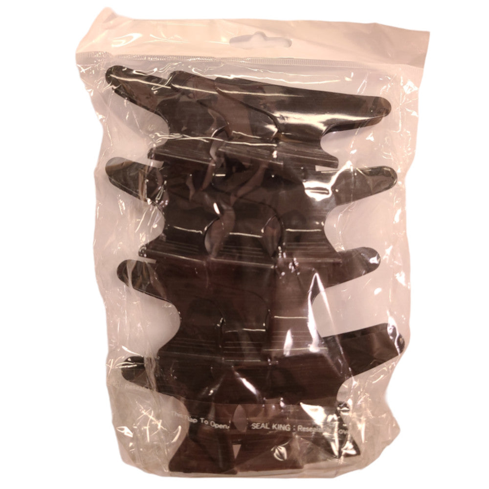 Beauty In Bulk Large Butterfly Clamps - Black - 12 Pack