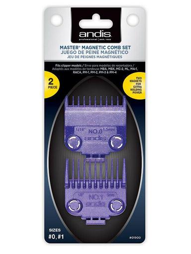 Andis Dual Pack Master Magnetic Comb Set #01900 Sizes #0 and #1