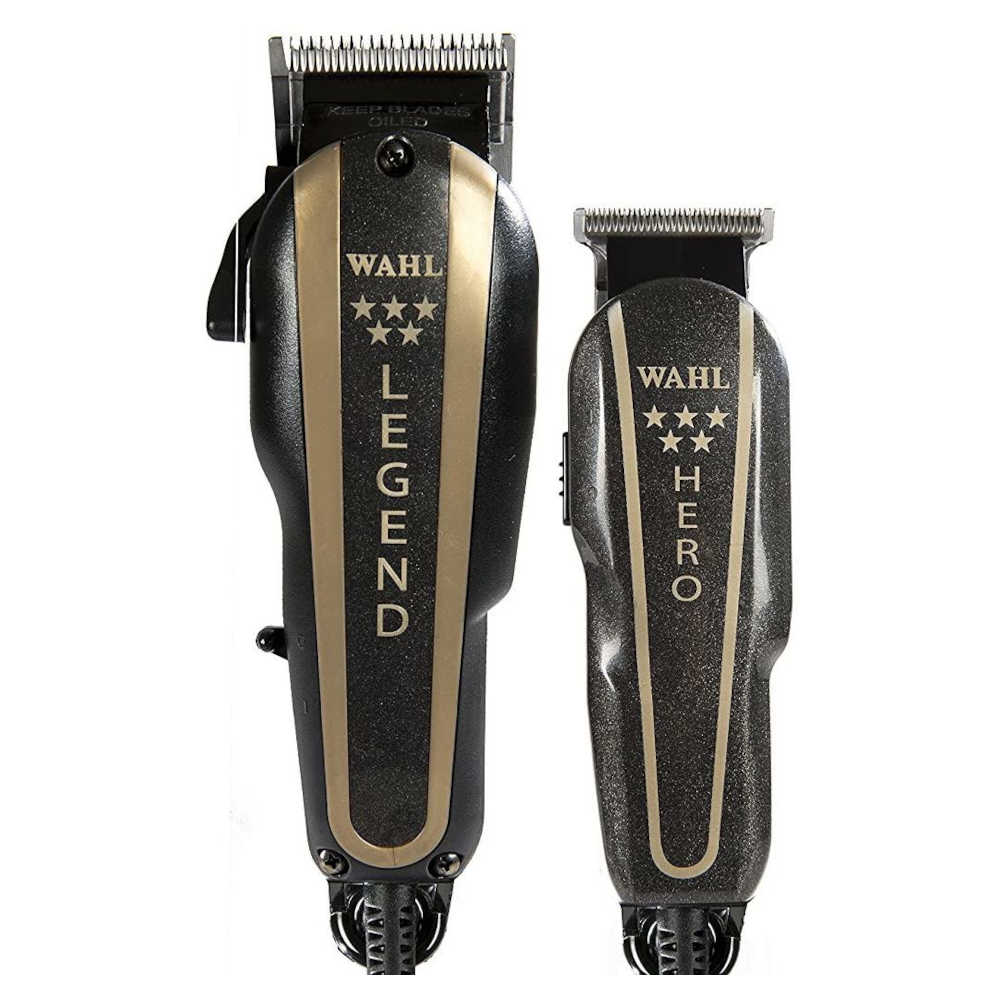 Men's Grooming Kit Wahl 5 Star Barber Combo Legend Hair Clippers and Hero T-Blade Beard Trimmer - Black and Brown - #56272